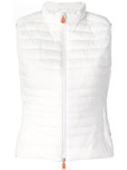 Save The Duck Zip Padded Gilet - White