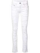 Rag & Bone /jean - Brigade Ripped Skinny Jeans - Women - Cotton/spandex/elastane/tencel - 26, White, Cotton/spandex/elastane/tencel
