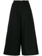 Gucci High-waisted Cropped Culottes - Black