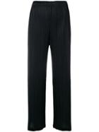 Pleats Please By Issey Miyake Pleated High-waist Trousers - Black