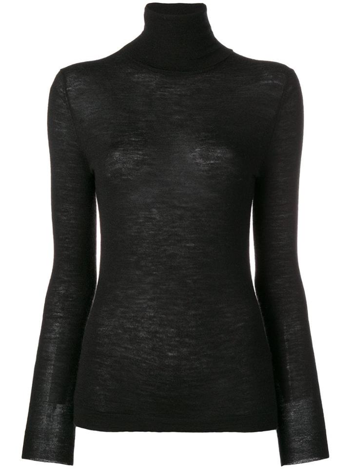 Cashmere In Love Shayne Roll Neck Sweater - Black