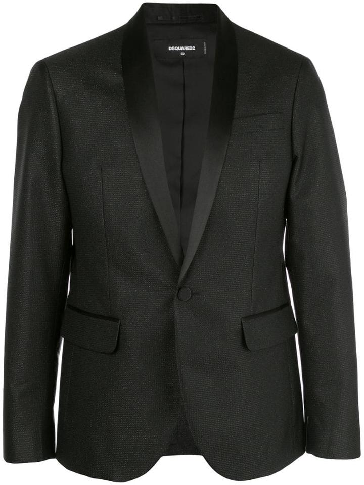 Dsquared2 Satin Lapel Blazer - Black
