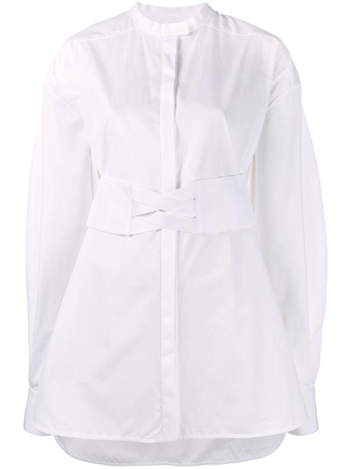 Ellery Corset Belt Shirt - White