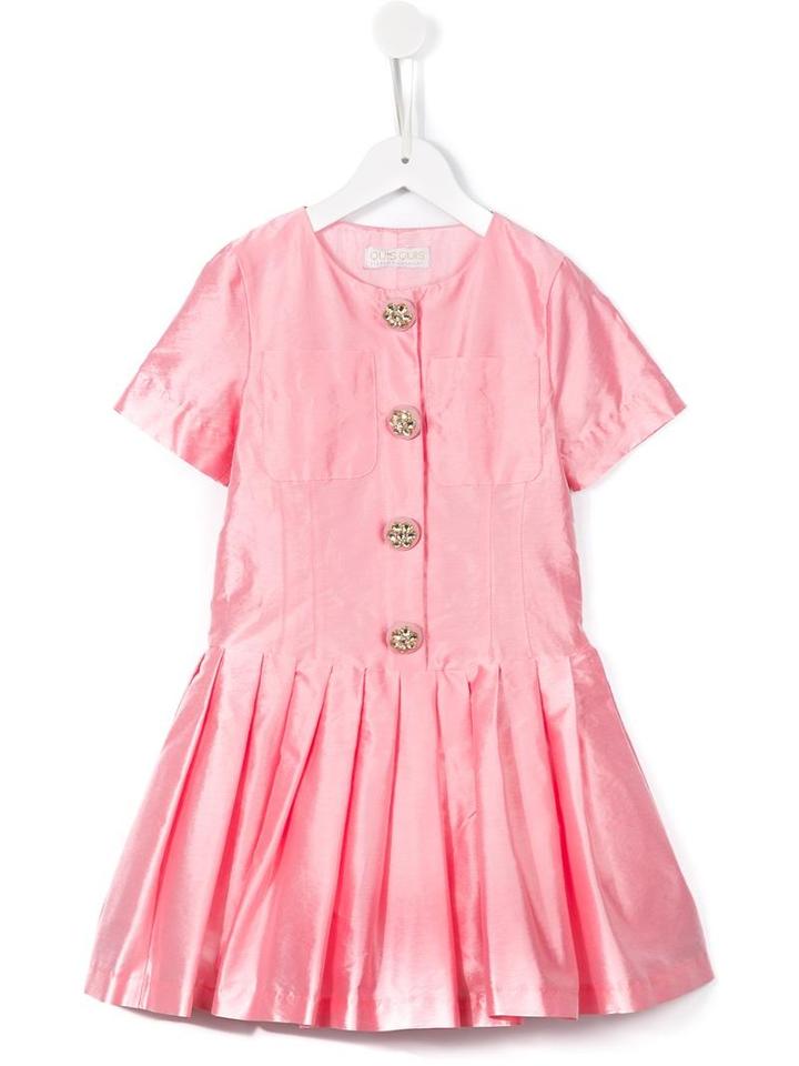 Quis Quis Shortsleeved Pleated Dress, Girl's, Size: 8 Yrs, Pink/purple