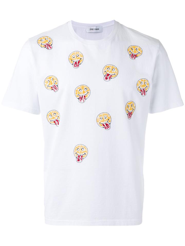 Jimi Roos Smiley Face Print T-shirt - White