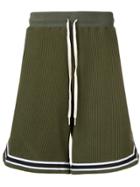 John Elliott Stripe Trim Shorts - Green