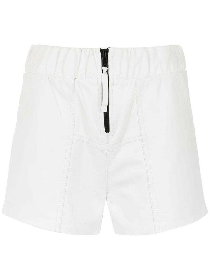 Andrea Bogosian Leather Shorts - White