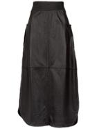 Andrea Bogosian Midi Leather Skirt - Black