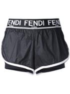 Fendi - Parachute Track Shorts - Women - Polyamide/spandex/elastane - 40, Black, Polyamide/spandex/elastane