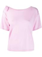 Autumn Cashmere Short Sleeve Knitted Top - Pink