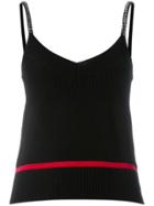 No21 Knitted Chain Strap Detail Cami - Black