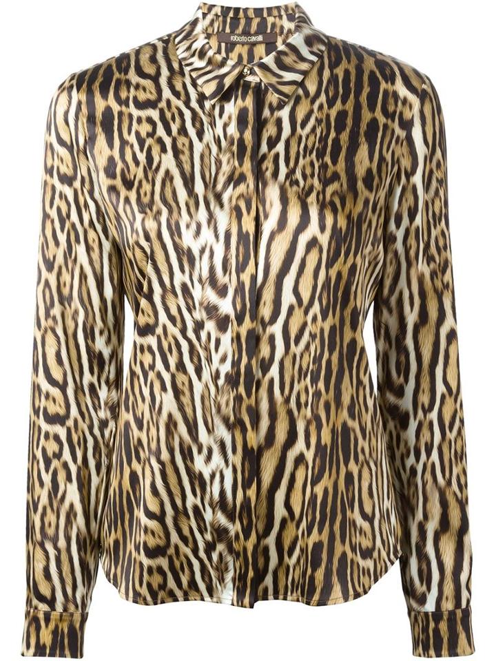 Roberto Cavalli Leopard Print Shirt