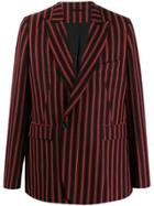 Ann Demeulemeester Striped Double-breasted Blazer - Black