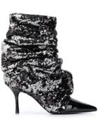Marc Ellis Sequin Embellished Boots - Black