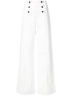 Robert Rodriguez High Waist Flared Trousers - White