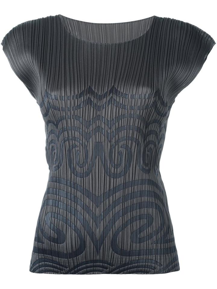 Pleats Please By Issey Miyake 'mon' Print Tank