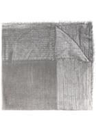 Shimmer Scarf - Men - Silk/polyester/cupro/modal - One Size, Grey, Silk/polyester/cupro/modal, Faliero Sarti