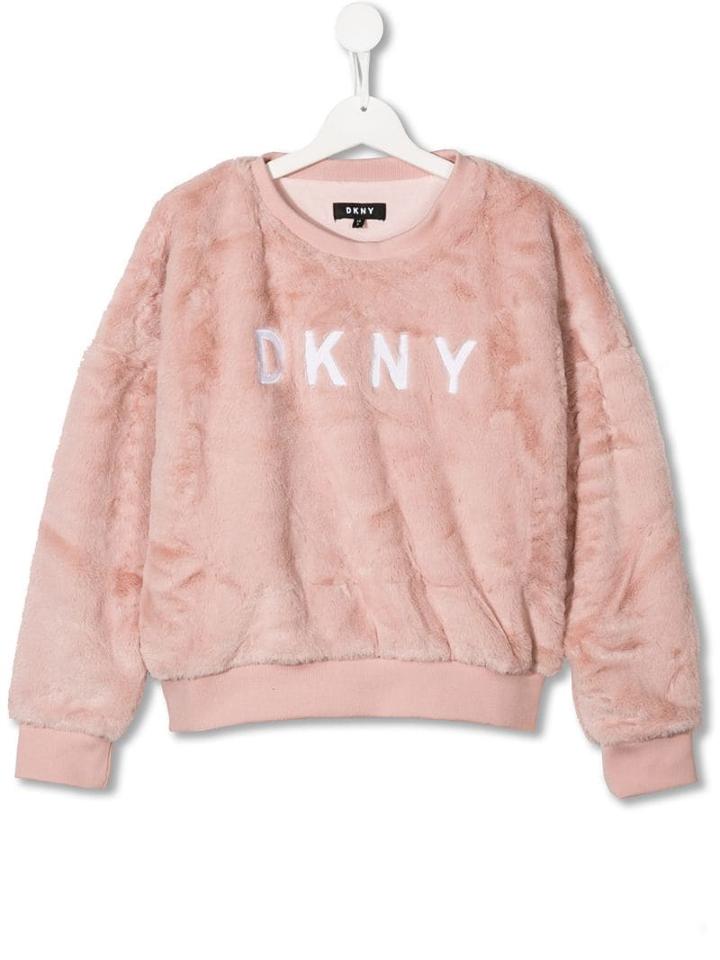 Dkny Kids Logo Printed Jumper - Pink