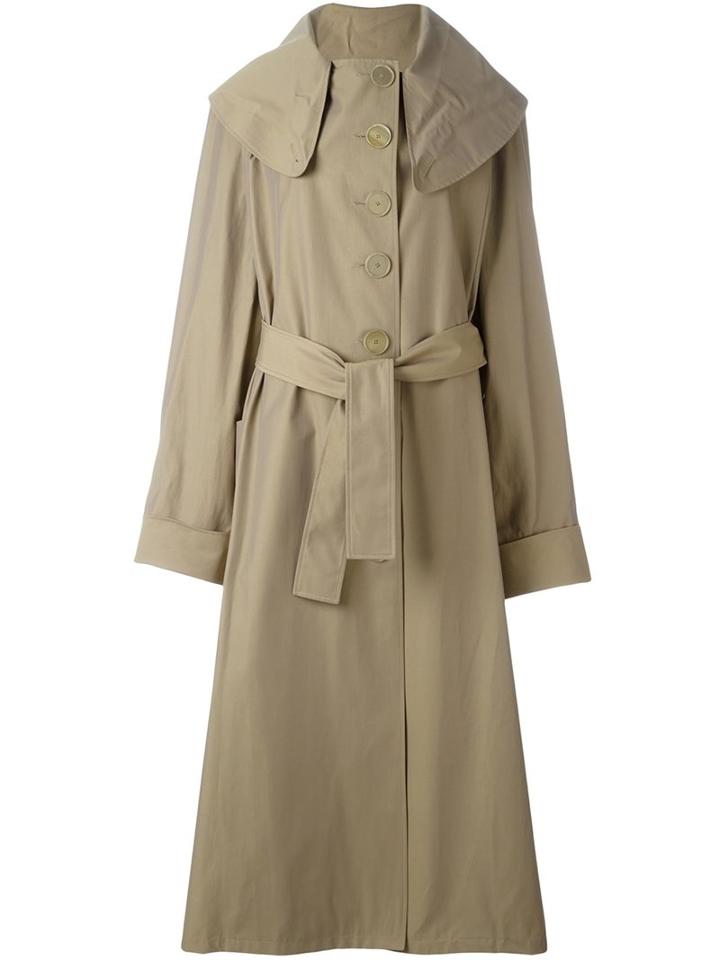 J.w.anderson Draped Trench Coat, Women's, Size: 8, Nude/neutrals, Cotton/polyamide