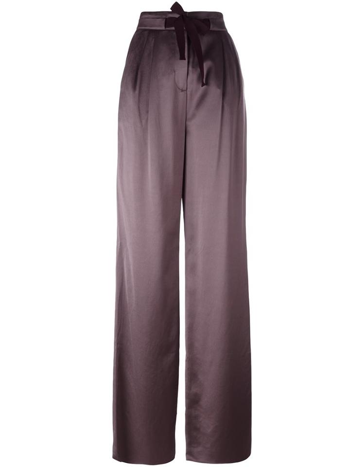 Etro High-waisted Drawstring Trousers, Women's, Size: 40, Pink/purple, Viscose/wool