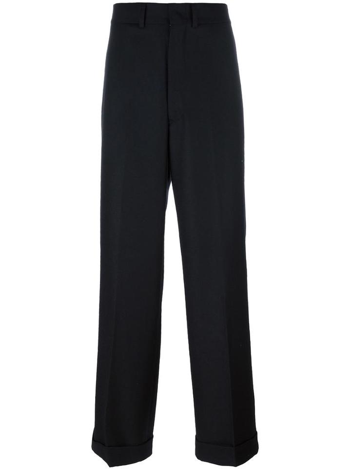 Junya Watanabe Comme Des Garçons Man Regular Leg Trousers, Men's, Size: Large, Black, Wool