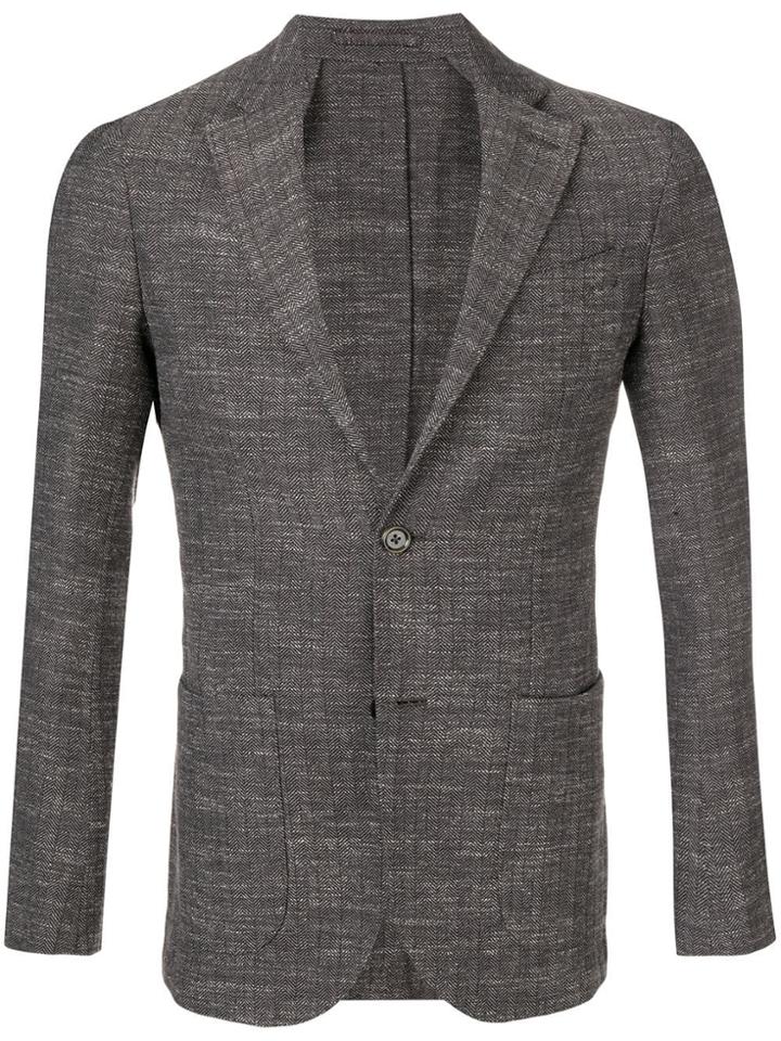 Eleventy Tweed Blazer - Brown