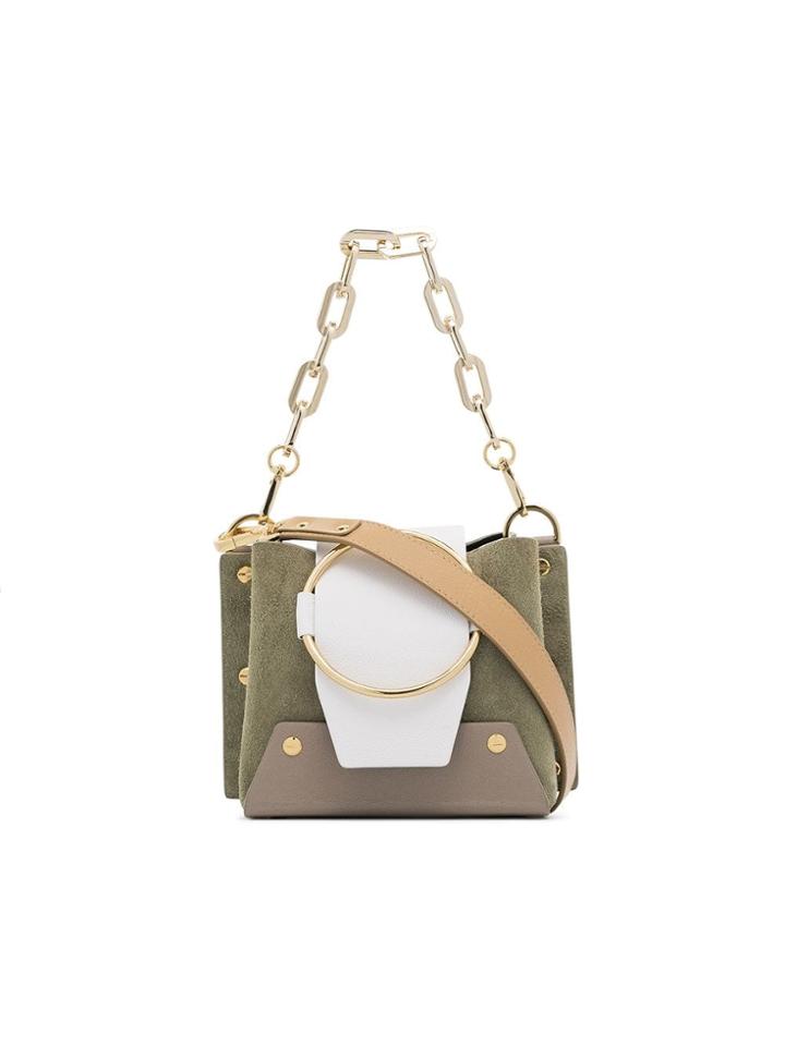 Yuzefi Leather Mini Delila Body Chain Bag - Green