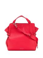 Orciani Fan Large Grained Tote - Red