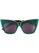 Pared Eyewear - Kohl & Kaftans Sunglasses - Women - Plastic - One Size, Green, Plastic