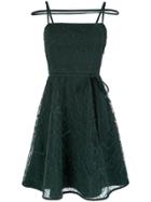 Gloria Coelho Straps Design Short Dress - Green