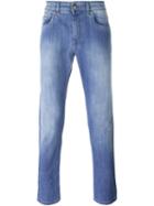 Fay Stonewashed Jeans, Men's, Size: 32, Blue, Cotton/spandex/elastane