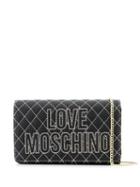 Love Moschino Contrast Stitch Clutch - Black