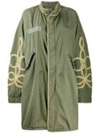 R13 Embroidered Parka Coat - Green