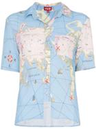 Staud Sail Print Crêpe De Chine Shirt - Multicoloured