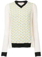 Marni Contrast Trim Sweater - White