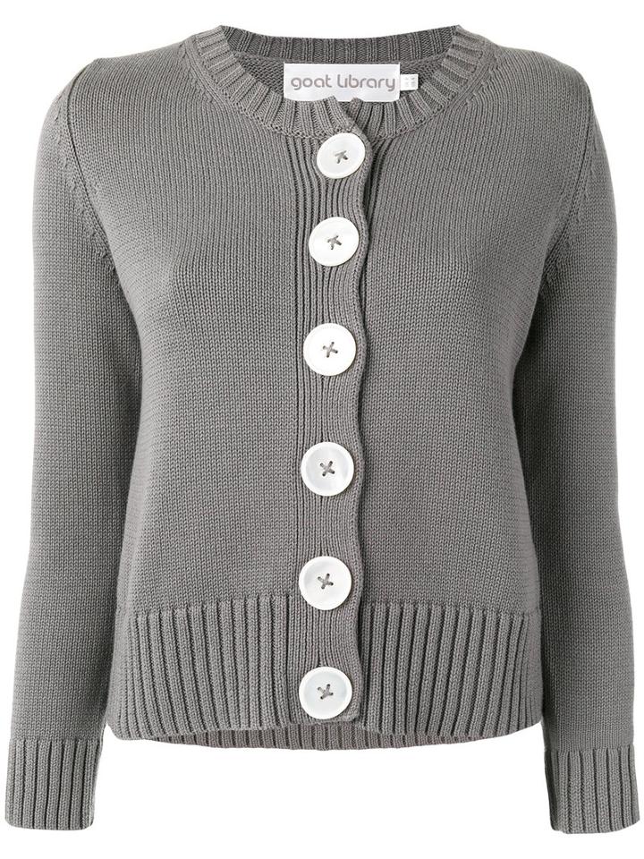 Goat - Digby Cardigan - Women - Cotton - 16, Grey, Cotton
