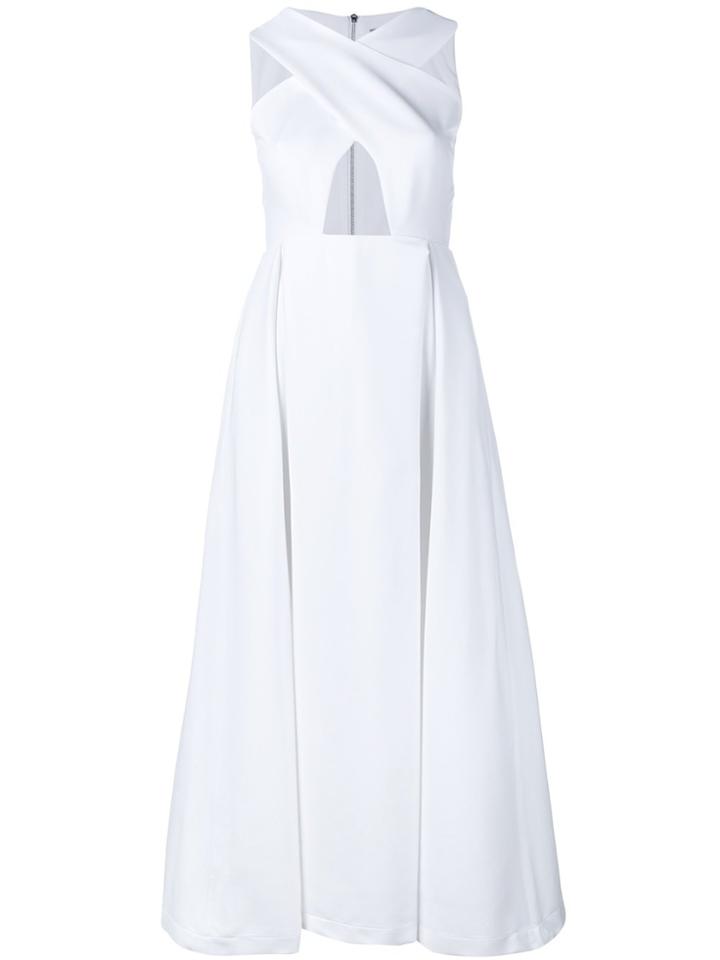 Preen By Thornton Bregazzi Sleeveless Cross Body Dress - White
