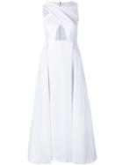 Preen By Thornton Bregazzi Sleeveless Cross Body Dress - White