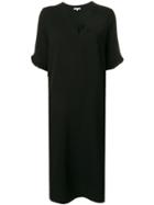 Ganni Boxy Side Slit Dress - Black