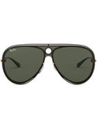 Ray-ban Ray-ban Rb3614n91410t 187/71 Top Shiny Black On Gold Metals &