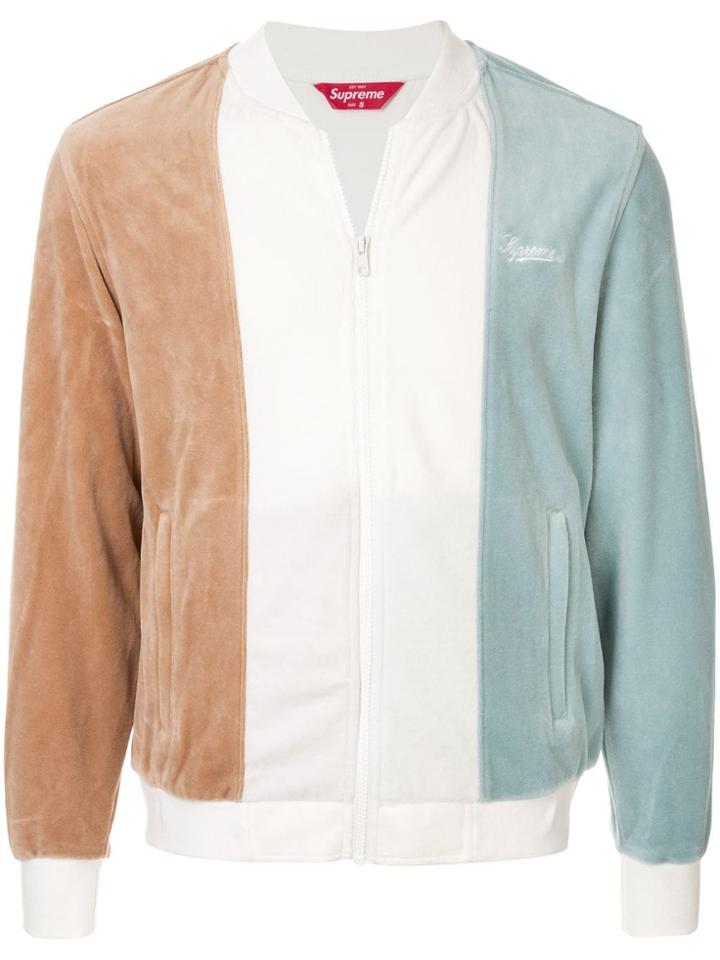 Supreme Velour Zip-up Sweatshirt - Blue