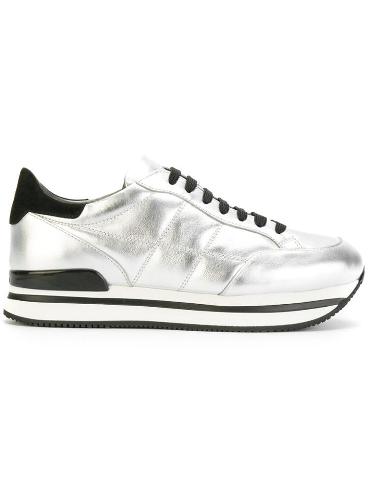Hogan Allacciata H222 H Sneakers - Metallic