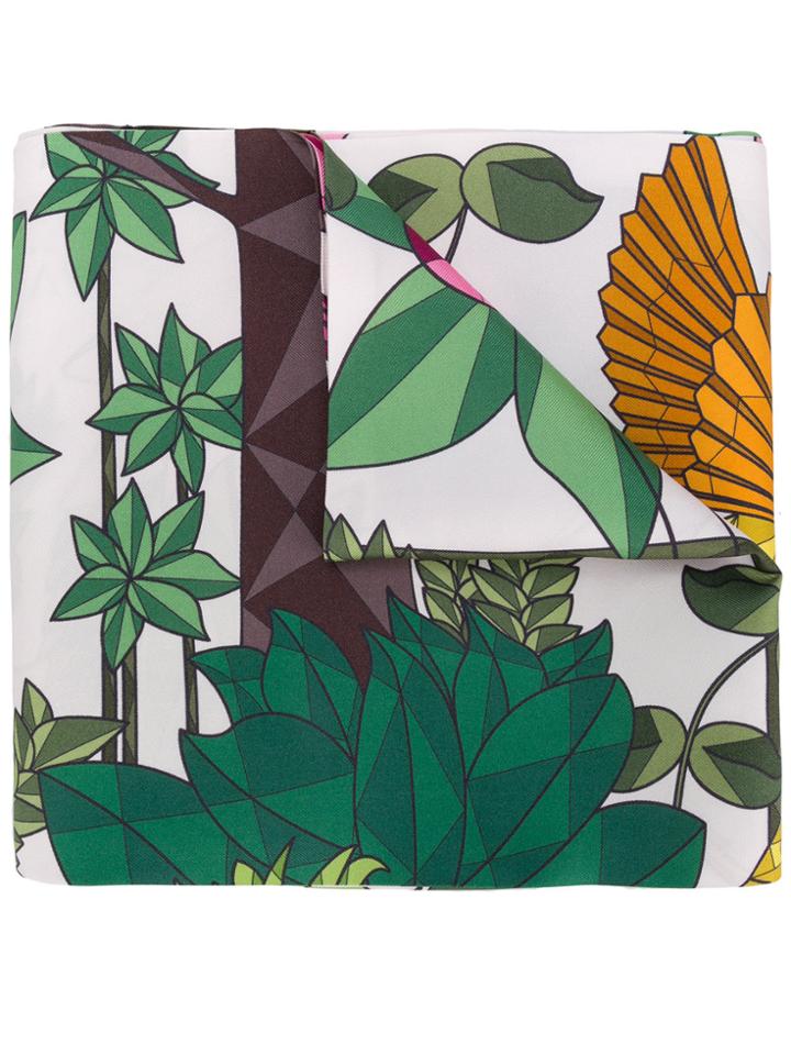 Cha Val Milano Geometric Bird Print Scarf - Multicolour