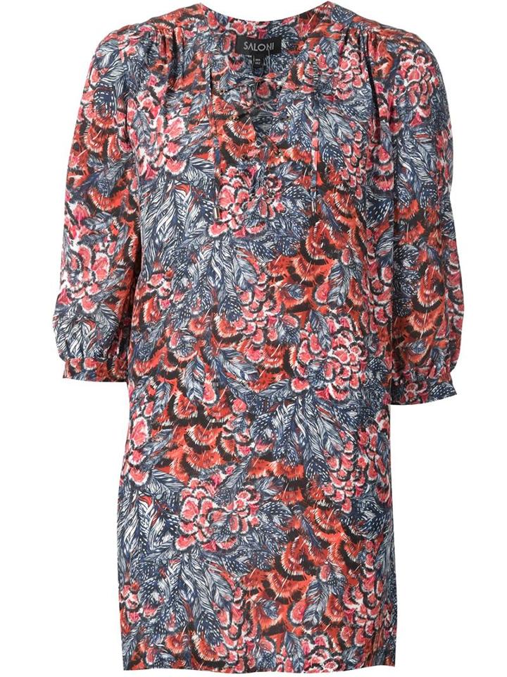 Saloni 'gigi' Eyelet Printed Dress