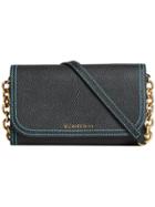 Burberry Topstitch Detail Wallet - Black