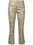 Alice+olivia Drew Cropped Flare Trousers - Metallic