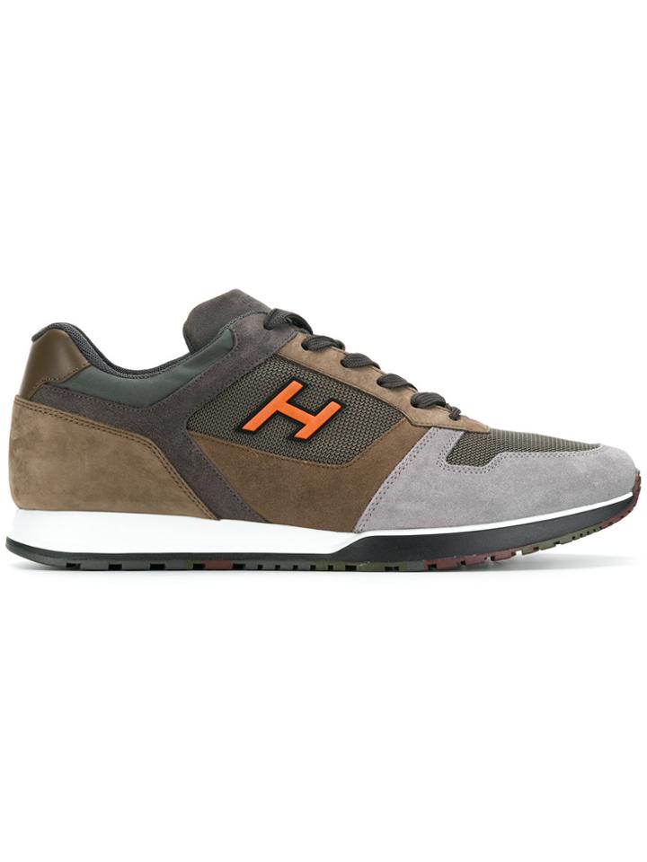 Hogan Panelled Lace-up Sneakers - Multicolour