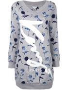 Kenzo 'kenzo Dandelion' Sweatshirt Dress, Women's, Size: Small, Grey, Cotton