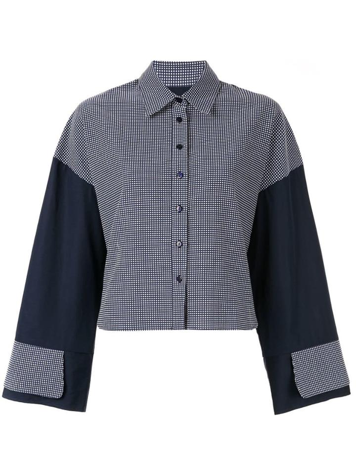 Jour/né Wide Sleeves Check Shirt - Blue