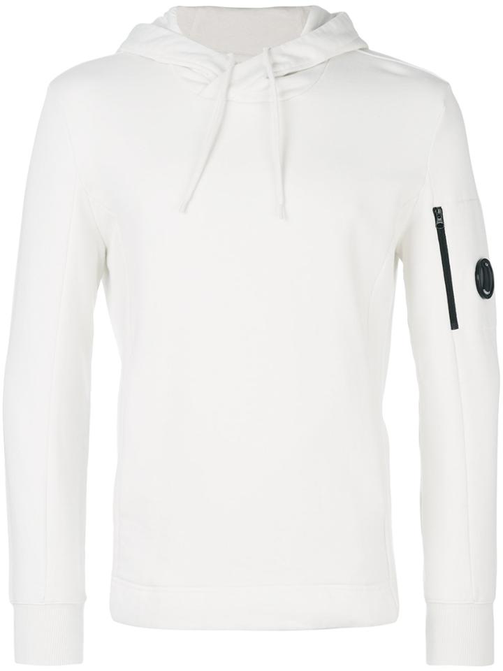 Cp Company Lens Detail Hoodie - White